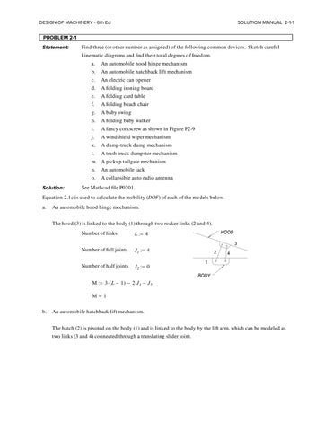 Solution Manual For Design of Machinery, 6th Edition Robert L. Norton