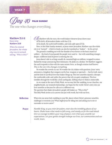 Lenten Devotional 2026 Week 7