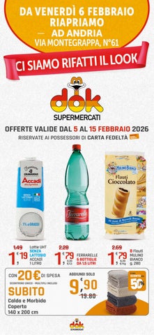 Offerte Dok  dal 5 al 15 Febbraio Montegrappa Andria