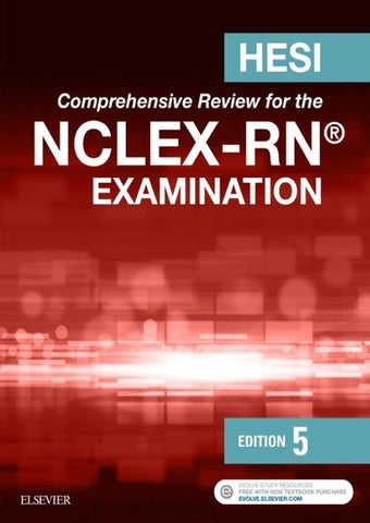 Hesi Comprehensive Review for the Nclex-RN Examination 5th Edition by HESI