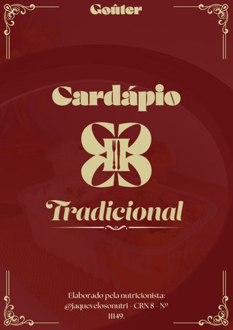 Cardápio Tradicional