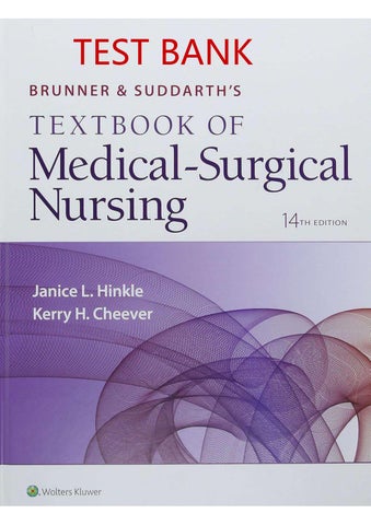 Brunner & Suddarth's Textbook of Medical-Surgical Nursing 14th Edition By Janice L. Hinkle, PhD, RN,