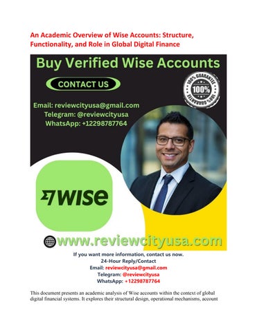 Top 10 Trusted USA Sites to Buy Verified Wise Accounts Safely