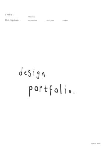 Amber Louise Thompson Portfolio