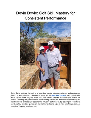 Devin Doyle: Golf Skill Mastery for Consistent Performance