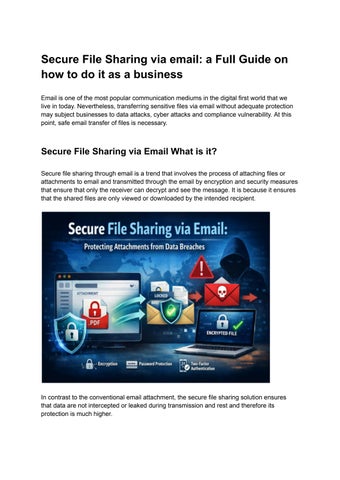 Secure File Sharing via email