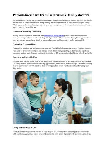 Personalized care from Burtonsville family doctors (1)