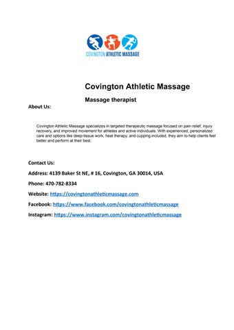 Covington Athletic Massage