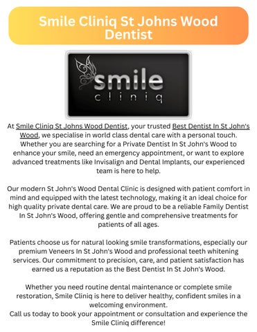 Smile Cliniq St Johns Wood Dentist