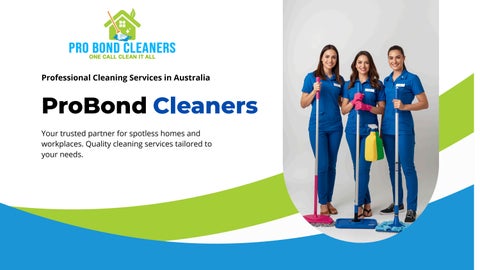 ProBond Cleaners - Professional Cleaning Services in Australia