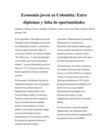 Economía joven en Colombia 3